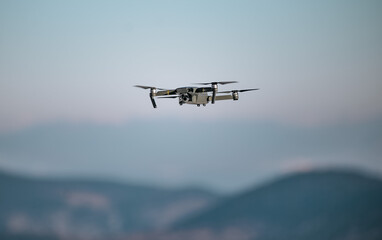 Fototapeta na wymiar drone in-flight copter