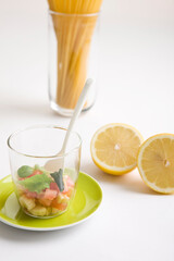 dessert with lemon