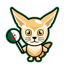 illustration vector graphic national animal of algeria