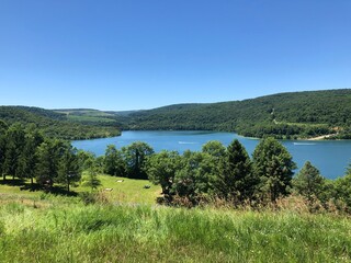 lake and mountains