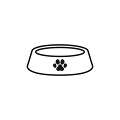 Pet food bowl for cat or dog icon design. vector illustration