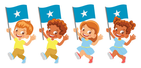 Somalia flag in hand set