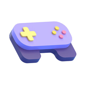 game controller isolated on white 3D RENDER