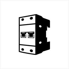 Circuit Breaker Icon, Overload, Short Circuit Protector Switch