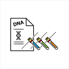 Dna Test Report, Deoxyribonucleic Acid Icon, Dna Analysis, Examination Detail