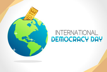 Vector graphic of international democracy day good for international democracy day celebration. flat design. flyer design.flat illustration.