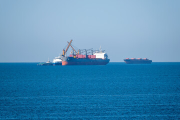 Bulk carrier at sea