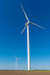 Wind turbines in the field