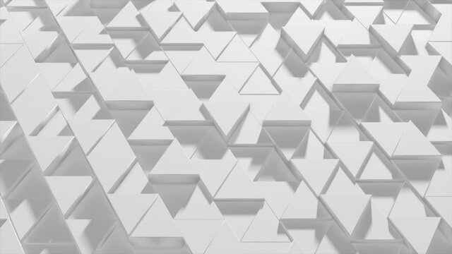 Abstract 3D Triangle Geometric Surface Animation background.