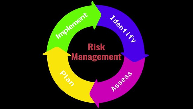risk management process chart with alpha channel 