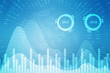 Futuristic raise arrow chart digital transformation abstract technology background. Big data and business growth currency stock and investment economy