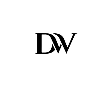 DW WD LETTER LOGO DESIGN VECTOR TEMPLATE
