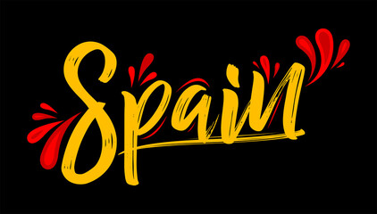 Spain Spanish Patriotic Banner design flag colors vector illustration.