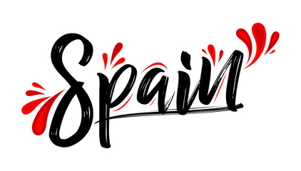 Spain Spanish Patriotic Banner design flag colors vector illustration.