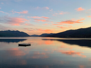 sunset on the lake
