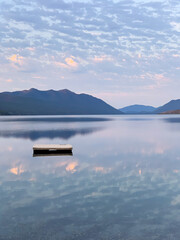 lake and mountains
