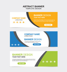 Vector abstract banner design web template