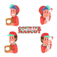 cartoon courier mascot