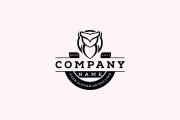 owl logo design template vector