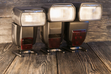 Photos of pulsed light flashes