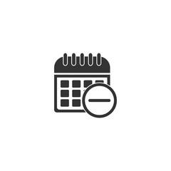 calendar icon vector symbol isolated illustration white background