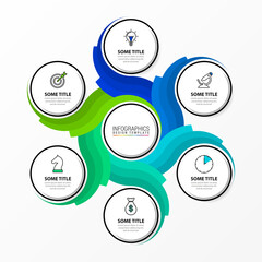 Infographic design template. Creative concept with 6 steps