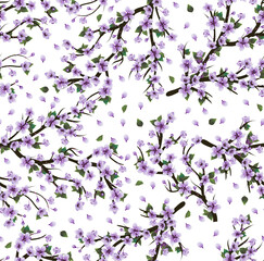 Obraz na płótnie Canvas seamless pattern with lilac flowers