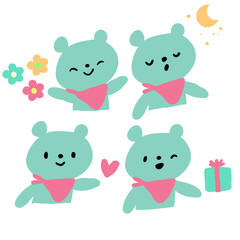 可愛いミントなくまさん