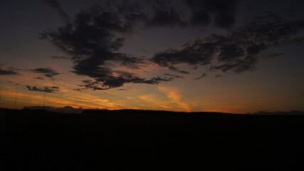 
dawn in an open field