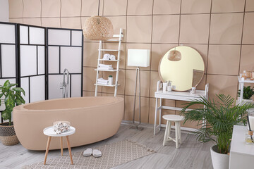 Stylish interior of modern bathroom