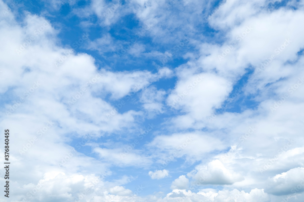 Wall mural beautiful blue sky clouds for background.