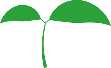 エコな可愛くてシンプルな芽のイラスト