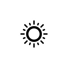 sun icon vector symbol isolated illustration white background