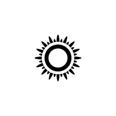 sun icon vector symbol isolated illustration white background
