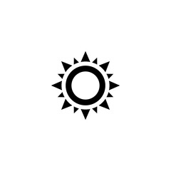 sun icon vector symbol isolated illustration white background