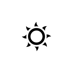 sun icon vector symbol isolated illustration white background