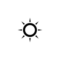 sun icon vector symbol isolated illustration white background