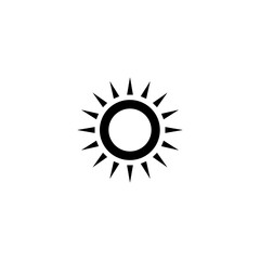 sun icon vector symbol isolated illustration white background