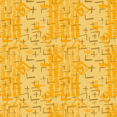 Tie Dye Japanese Geometric Artistic Seamless Pattern. Geo Wabi Sabi Decorative Kimono Print. Boho Tie Dye Geisha Batik. Scribble Cartoon Doodle Craft Texture. Scribble Craft Doodle Seamless Collage