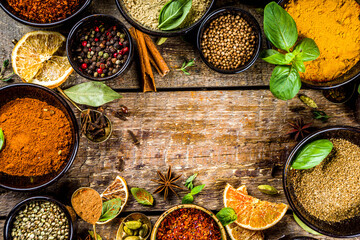 Set of Spices and herbs for cooking