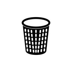 trash can icon vector symbol isolated illustration white background