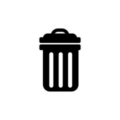 trash can icon vector symbol isolated illustration white background