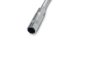 Cross wheel wrench on a white background,with clipping path