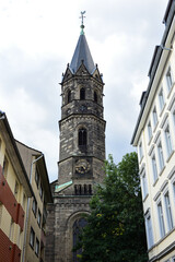 Fototapeta na wymiar Evangelische Sophienkirche im Luisenviertel von Wuppertal-Elberfeld, Deutschland