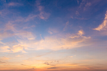 Beautiful Sunrise sky and clouds background