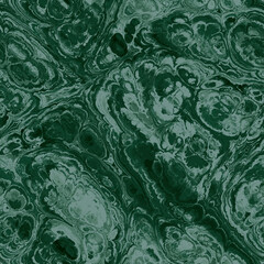 Seamless malachite rock dark green pattern design. High quality illustration. Precious stone closeup. Smooth marble texture background. Detailed graphic design for background or surface design.