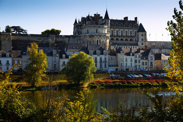 Fototapeta na wymiar Royal Chateau in Amboise - castle in Loire valley, France