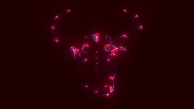 Mistical Reveal of bull head Chinese New Year card