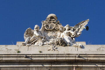 Sculptures of University of Castile-La Mancha in Toledo, Spain