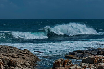 Wave sea shore along near to Cape Town, South Africa